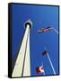 Cn Tower at 533 M or 1,815 Ft High, Canada's Wonder of the World, in Downtown Toronto-Mark Hannaford-Framed Stretched Canvas