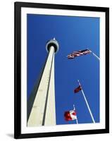 Cn Tower at 533 M or 1,815 Ft High, Canada's Wonder of the World, in Downtown Toronto-Mark Hannaford-Framed Premium Photographic Print