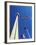 Cn Tower at 533 M or 1,815 Ft High, Canada's Wonder of the World, in Downtown Toronto-Mark Hannaford-Framed Photographic Print