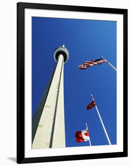 Cn Tower at 533 M or 1,815 Ft High, Canada's Wonder of the World, in Downtown Toronto-Mark Hannaford-Framed Photographic Print