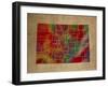 CO Colorful Counties-Red Atlas Designs-Framed Giclee Print