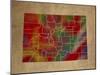 CO Colorful Counties-Red Atlas Designs-Mounted Giclee Print