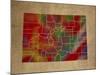 CO Colorful Counties-Red Atlas Designs-Mounted Giclee Print