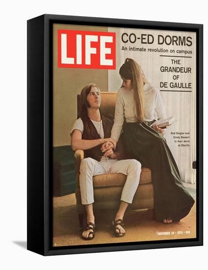Co-Ed Dorms, Picture of Students at Oberlin College, November 20, 1970-Bill Ray-Framed Stretched Canvas