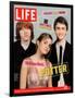 Co-stars of Harry Potter films Rupert Grint, Emma Watson and Daniel Radcliffe, November 18, 2005-Kayt Jones-Framed Photographic Print