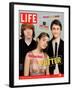 Co-stars of Harry Potter films Rupert Grint, Emma Watson and Daniel Radcliffe, November 18, 2005-Kayt Jones-Framed Photographic Print