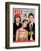 Co-stars of Harry Potter films Rupert Grint, Emma Watson and Daniel Radcliffe, November 18, 2005-Kayt Jones-Framed Photographic Print