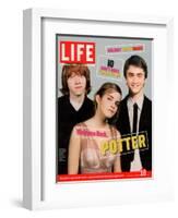 Co-stars of Harry Potter films Rupert Grint, Emma Watson and Daniel Radcliffe, November 18, 2005-Kayt Jones-Framed Photographic Print