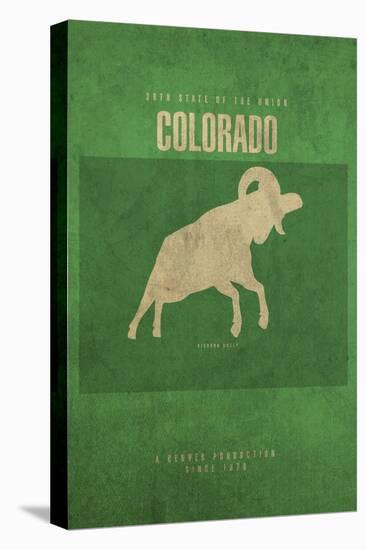 CO State Minimalist Posters-Red Atlas Designs-Stretched Canvas