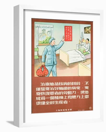 Co-Worker Visits a Tuberculosis Ward in a Hospital-null-Framed Art Print