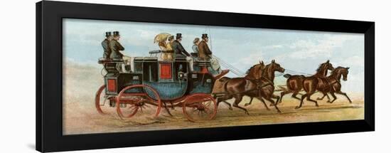 Coach and Four Horses of Mr Oakeley, London, 1880s-null-Framed Giclee Print