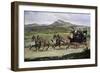 Coach and Four Horses on the Open Road-Alfred Frank De Prades-Framed Giclee Print