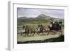 Coach and Four Horses on the Open Road-Alfred Frank De Prades-Framed Giclee Print