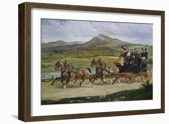 Coach and Four on the Open Road, 1876-Joseph Bail-Framed Giclee Print