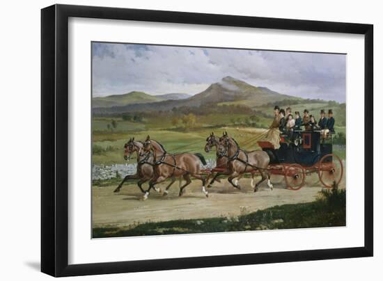 Coach and Four on the Open Road, 1876-Joseph Bail-Framed Giclee Print