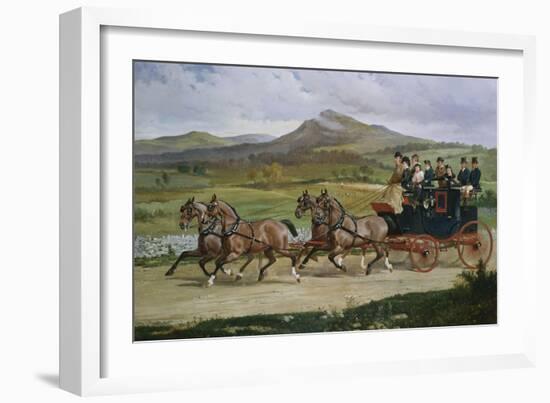 Coach and Four on the Open Road, 1876-Joseph Bail-Framed Giclee Print