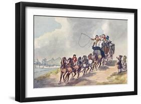 Coach and Six, 1907-Thomas Rowlandson-Framed Giclee Print