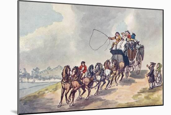 Coach and Six, 1907-Thomas Rowlandson-Mounted Giclee Print