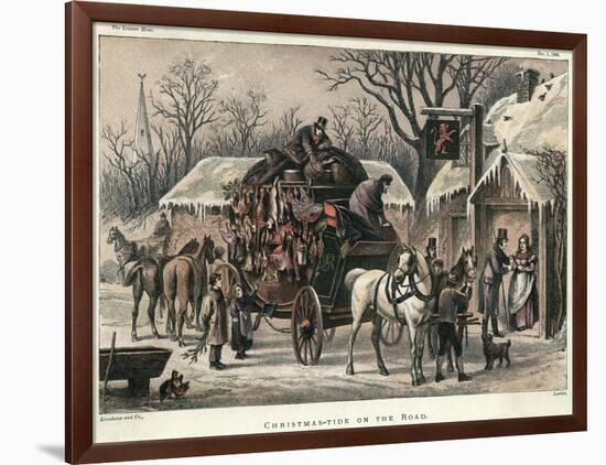 Coach at Red Lion 1868-null-Framed Art Print