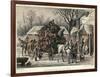 Coach at Red Lion 1868-null-Framed Art Print