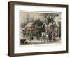 Coach at Red Lion 1868-null-Framed Art Print