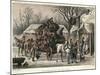 Coach at Red Lion 1868-null-Mounted Art Print