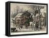 Coach at Red Lion 1868-null-Framed Stretched Canvas