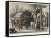 Coach at Red Lion 1868-null-Framed Stretched Canvas