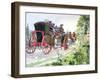 Coach from Paris to Versailles-Eugene Courboin-Framed Giclee Print