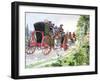 Coach from Paris to Versailles-Eugene Courboin-Framed Giclee Print