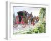 Coach from Paris to Versailles-Eugene Courboin-Framed Giclee Print