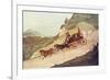 Coach Going Down Hill-James Pollard-Framed Premium Giclee Print