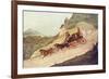 Coach Going Down Hill-James Pollard-Framed Premium Giclee Print