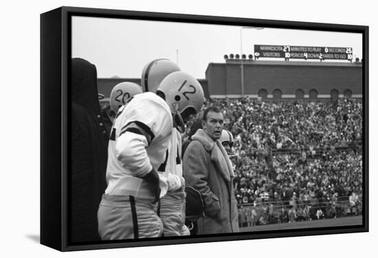 Coach Murray Warmath, Minnesota- Iowa Game, Minneapolis, Minnesota, November 1960-Francis Miller-Framed Stretched Canvas