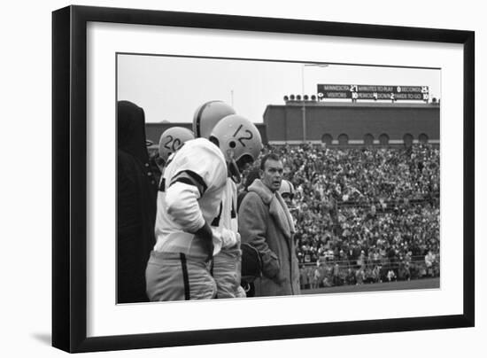 Coach Murray Warmath, Minnesota- Iowa Game, Minneapolis, Minnesota, November 1960-Francis Miller-Framed Photographic Print