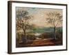 Coach on Road Through Dale, Moors Behind-J. M. W. Turner-Framed Giclee Print