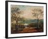 Coach on Road Through Dale, Moors Behind-J. M. W. Turner-Framed Giclee Print