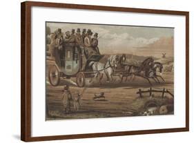 Coach Speeding to London-null-Framed Giclee Print