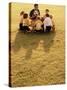 Coach with Youth Soccer Players-null-Stretched Canvas