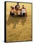 Coach with Youth Soccer Players-null-Framed Stretched Canvas