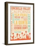 Coachella, California - Typography-Lantern Press-Framed Art Print