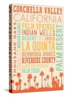 Coachella, California - Typography-Lantern Press-Stretched Canvas