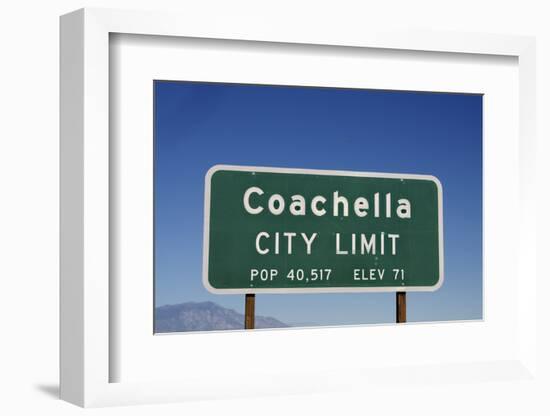 Coachella Sign Post in California-BCFC-Framed Photographic Print