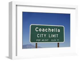 Coachella Sign Post in California-BCFC-Framed Photographic Print