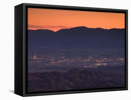 Coachella Valley And Palm Springs From Key's View, Joshua Tree National Park, California, USA-null-Framed Stretched Canvas