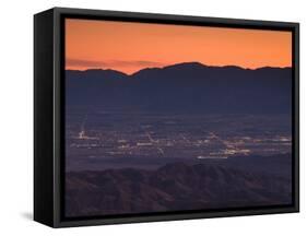 Coachella Valley And Palm Springs From Key's View, Joshua Tree National Park, California, USA-null-Framed Stretched Canvas
