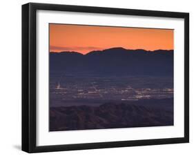 Coachella Valley And Palm Springs From Key's View, Joshua Tree National Park, California, USA-null-Framed Premium Photographic Print