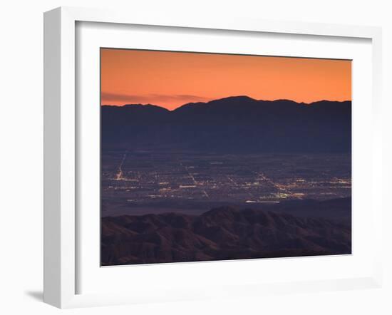 Coachella Valley And Palm Springs From Key's View, Joshua Tree National Park, California, USA-null-Framed Photographic Print