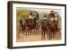 Coaches and Horse Teams of Upperclass Londoners, 1880s-null-Framed Giclee Print