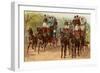 Coaches and Horse Teams of Upperclass Londoners, 1880s-null-Framed Giclee Print